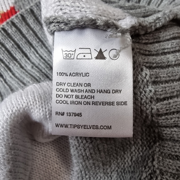 Tipsy Elves' Cat Ugly Christmas Cold Shoulder "Santa Claws" Sweater - Picture 6 of 8